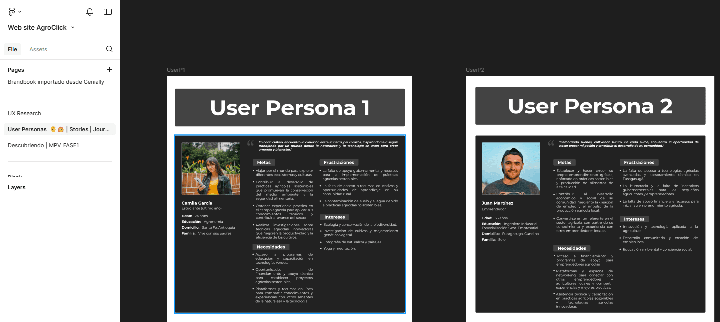 Creación de User Personas por línea de negocio